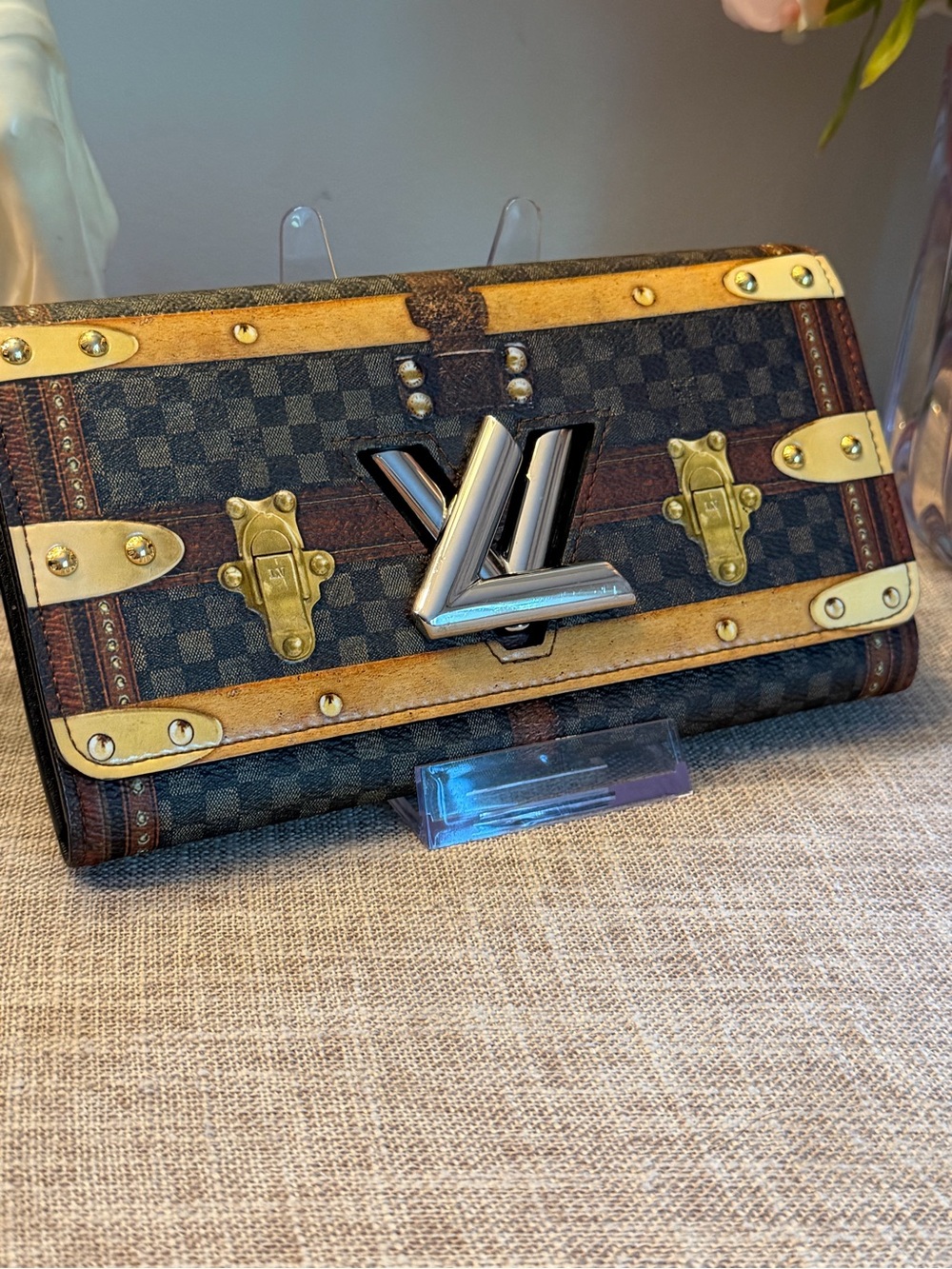 Louis Vuitton RARE Portefeuille Sarah Twist Damier Ltd Ed Wallet COA - Picture 13 of 14